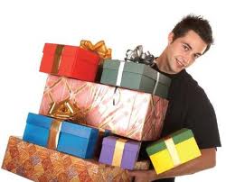 Man with gifts