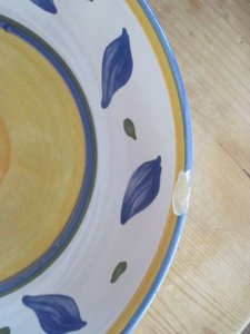 Chipped plate